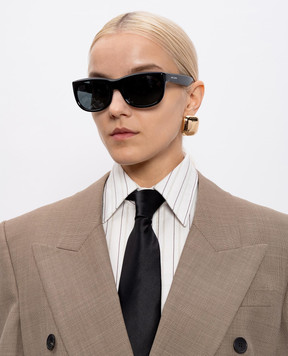 Saint Laurent Чорні сонцезахисні окуляри з логотипом 832547Y9956