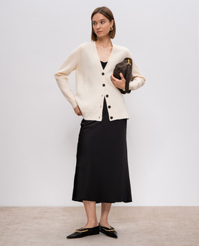 Jil Sander Бежевый кардиган из шерсти J01HP0002J14603