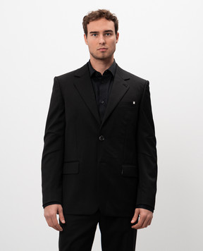 Helmut Lang Чорний піджак Curve з вовни O06HM102
