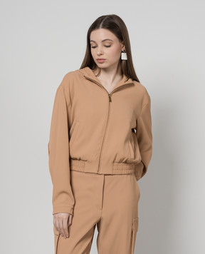 Twinset Бежевая  куртка с кружевом макраме 241TP2245