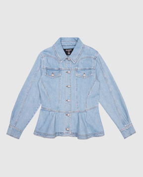 Balmain Детская голубая джинсовая куртка BW2A97Z2363