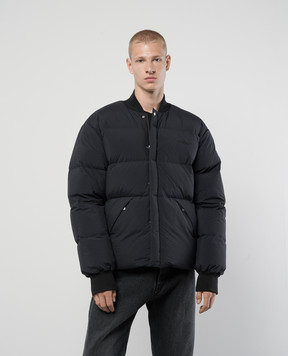 Off-White Синий пуховик с простежкой Arrow OMED035C99FAB001