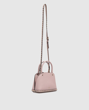 Valentino Рожева шкіряна сумка ROCKSTUD 5W0B0Q69VSF