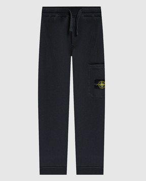 Stone Island Сірі джогери з патчем логотипа K2S156200010S0051