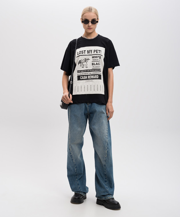 MM6 Maison Margiela★Lost My Pet Tシャツ MM6 Maison Margiela Lost My Pet Cotton T-shirt | Black
