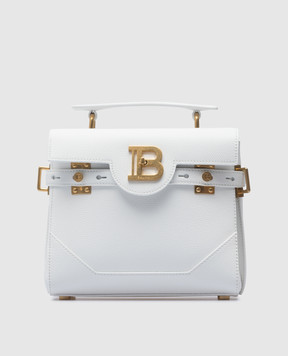 Balmain Біла шкіряна сумка-сетчел B-Buzz 23 DN0DB526LPOS