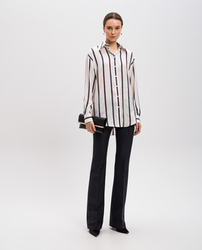 Alexander McQueen Біла блуза із шовку в смужку 819450QBAC9