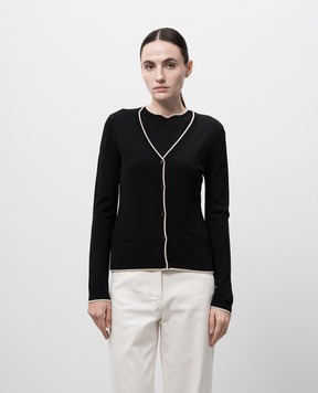 Max Mara Черный кардиган KENYA из шерсти KENYA