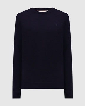 Trussardi Синій джемпер з вишивкою емблеми M0168000018NMK601K01