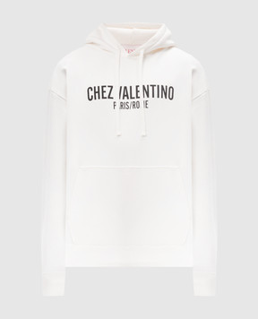 Valentino Біле худі CHEZ з принтом 6V3MF28NAPJ
