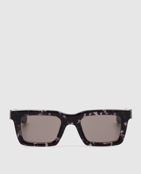 Alexander McQueen Чорні сонцезахисні окуляри з ефектом черепахового панциря 821707J0749