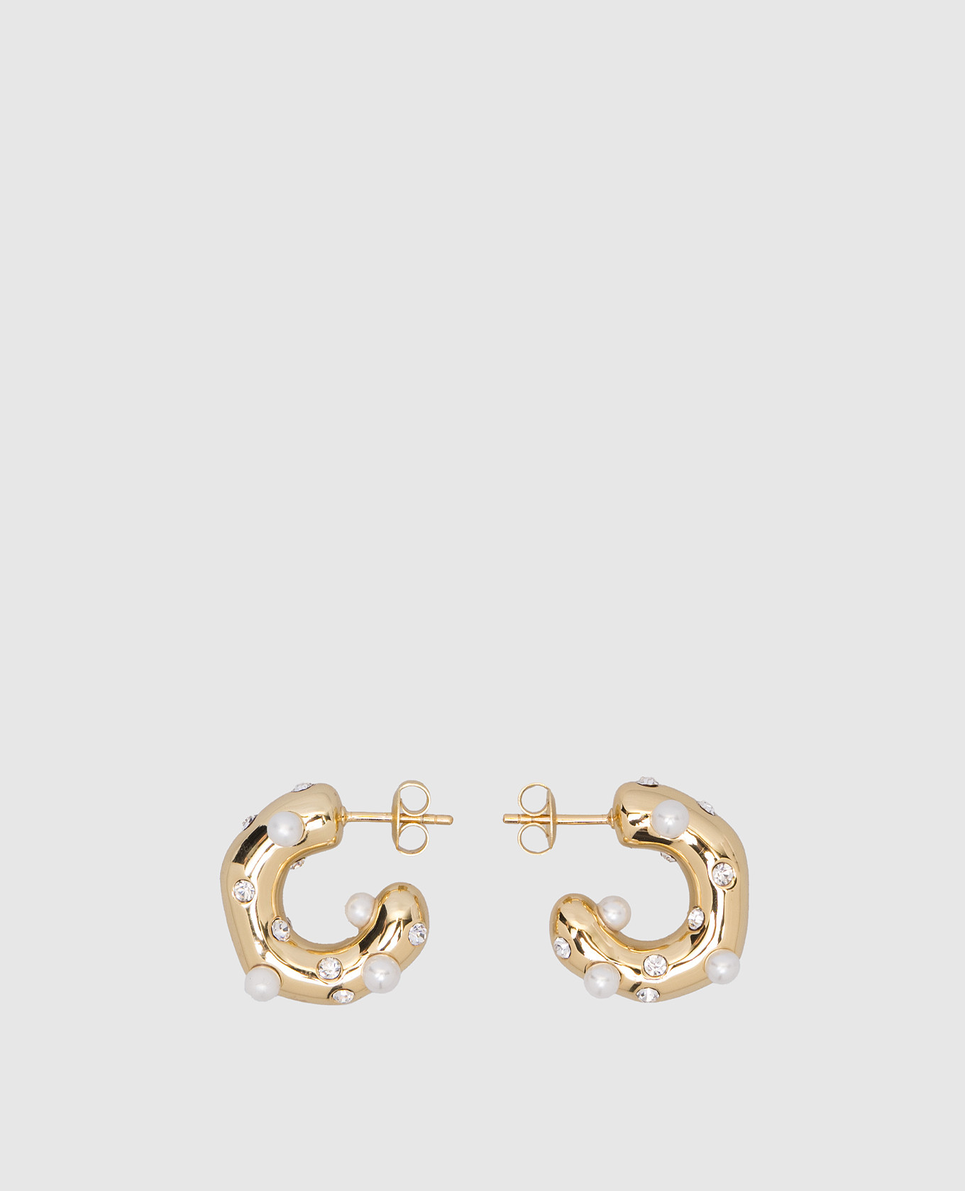 

Серебряные серьги с аметистом и фианитами., Золотистый, Серьги