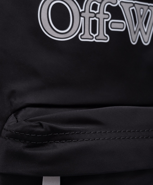 Off-White Черный рюкзак с принтом логотипа OBNB001F24FAB001 изображение 3