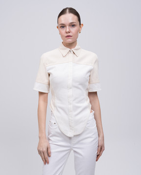 Max Mara Sportmax Бежева джинсова сорочка QUARTO QUARTO