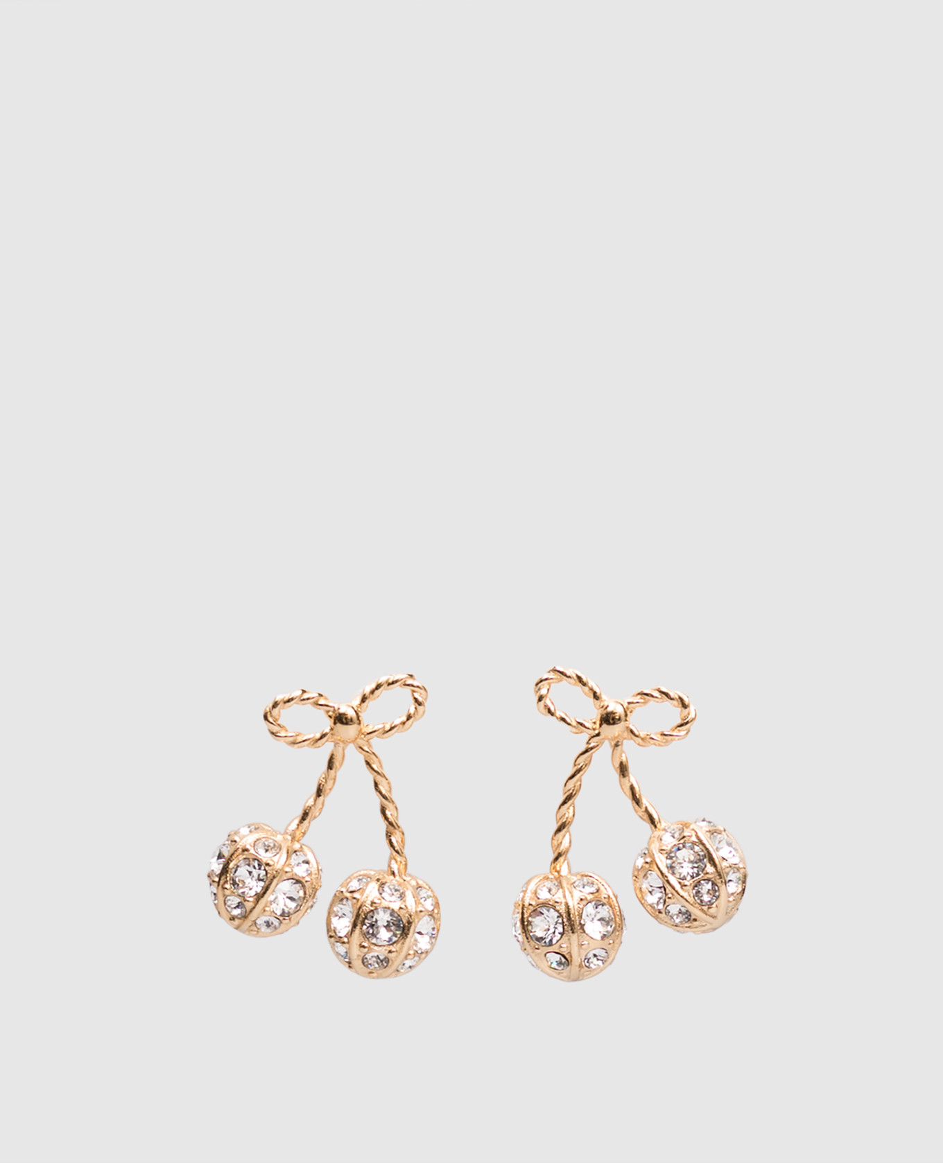 

Золотые серьги Cherryfic с кристаллами Swarovski, Золотистый, Серьги