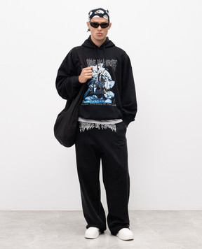 Vetements Чорне худі Filthy Secret UCF76HD600B