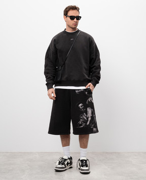 Off-White Серый свитшот с принтом S. Matthew Skate OMBA054C99FLE009