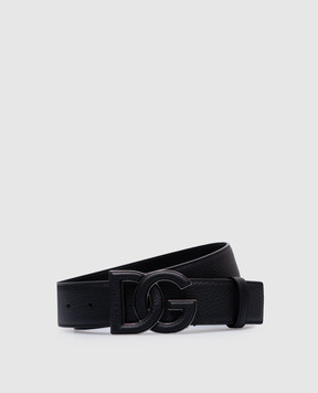 Dolce&Gabbana Черный кожаный ремень с логотипом BC4675AT489
