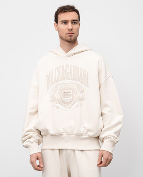 Dolce&Gabbana Бежевые худи с принтом логотипа G9BJGZG7O2J