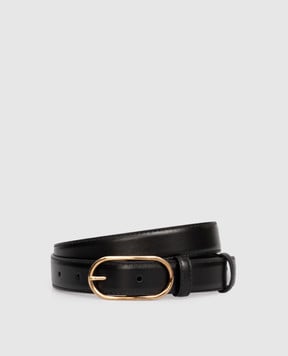 Dolce&Gabbana Черный кожаный ремень с логотипом BE1654A3G19