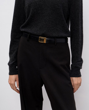 Saint Laurent Черный кожаный ремень LA 66 732556AAB25