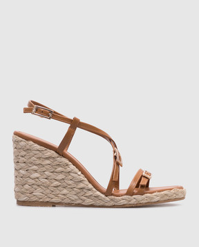 Stuart Weitzman Коричневые кожаные босоножки GEORGIE SK804