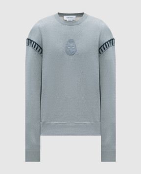 Alexander McQueen Сірий світшот з вишивкою Skull 815008QXABQ