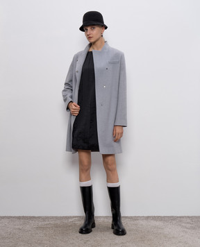 Brunello Cucinelli Сіре пальто з вовни та кашеміру ME4179124