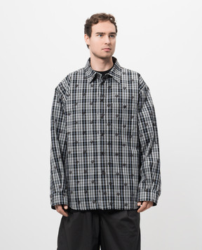 Vetements Серая куртка в стиле рубашки в клетку UA66SH460Nm