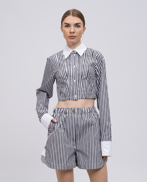 Max Mara Sportmax Укороченная рубашка ABANO в полоску ABANO