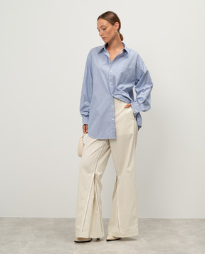 Helmut Lang Бежевые брюки с молниями O04HW208