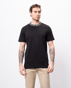Moncler Чорна футболка з логотипом K10918C000278390T