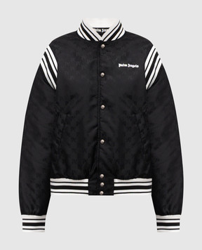 Palm Angels Чорний бомбер з логотипом PMEH037F25FAB001w