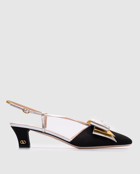 Valentino Черные слингбеки Bowow с бантом 6W2S0LB6QLJ