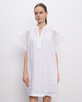 Max Mara Біла сукня ASTOR з рамі з вишивкою ASTOR