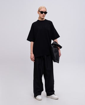 Fear of God Черная футболка с вышивкой FGE2505101HWJw