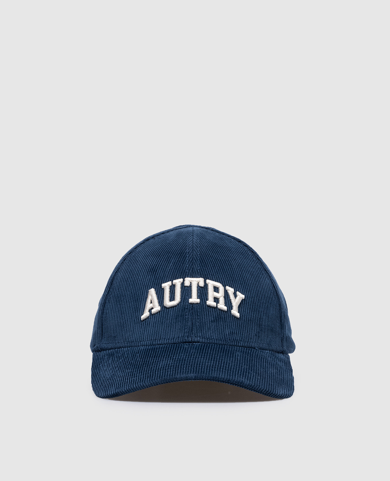 

Синяя вельветовая кепка с вышивкой логотипа, Синий, Кепки