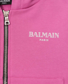 Balmain Дитяча рожева спортивна куртка з логотипом BV4A60Z1753410