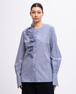 Ermanno Scervino Синя сорочка в смужку D332K710TKC