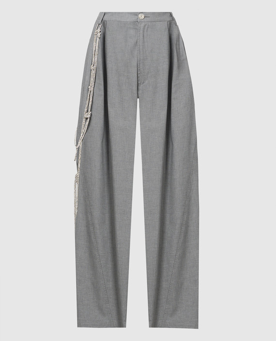 Phebe gray pants with a chain