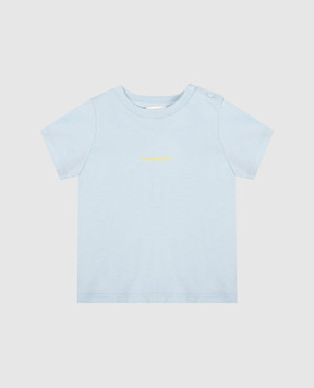 Givenchy Детская голубая футболка с принтом логотипа H3064123