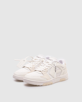 Off-White Бежеві комбіновані кросівки OUT OF OFFICE з логотипом OMIA243C99LEA002