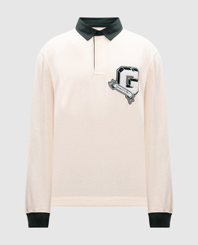 Givenchy Бежевое поло College с аппликацией BM71MT3YPD