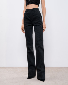 Saint Laurent Черные брюки клеш 697253Y7E32
