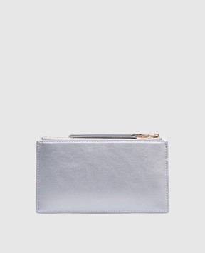 Twinset серебристый кошелек с логотипом 251TH7040