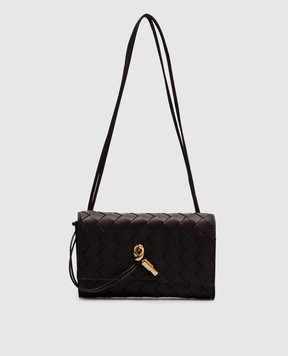 Bottega Veneta Коричневый кожаный клатч Andiamo 836940VCPP2