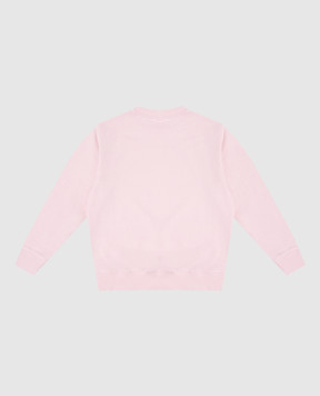 Off-White Дитячий рожевий світшот з принтом логотипа Bookish flowers OGBA001F24FLE004