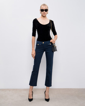 Balmain Синие джинсы-капри 145478