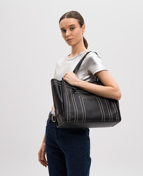 Gianni Chiarini Чорна шкіряна сумка-тоут MARCELLA BS11720TKLCNC