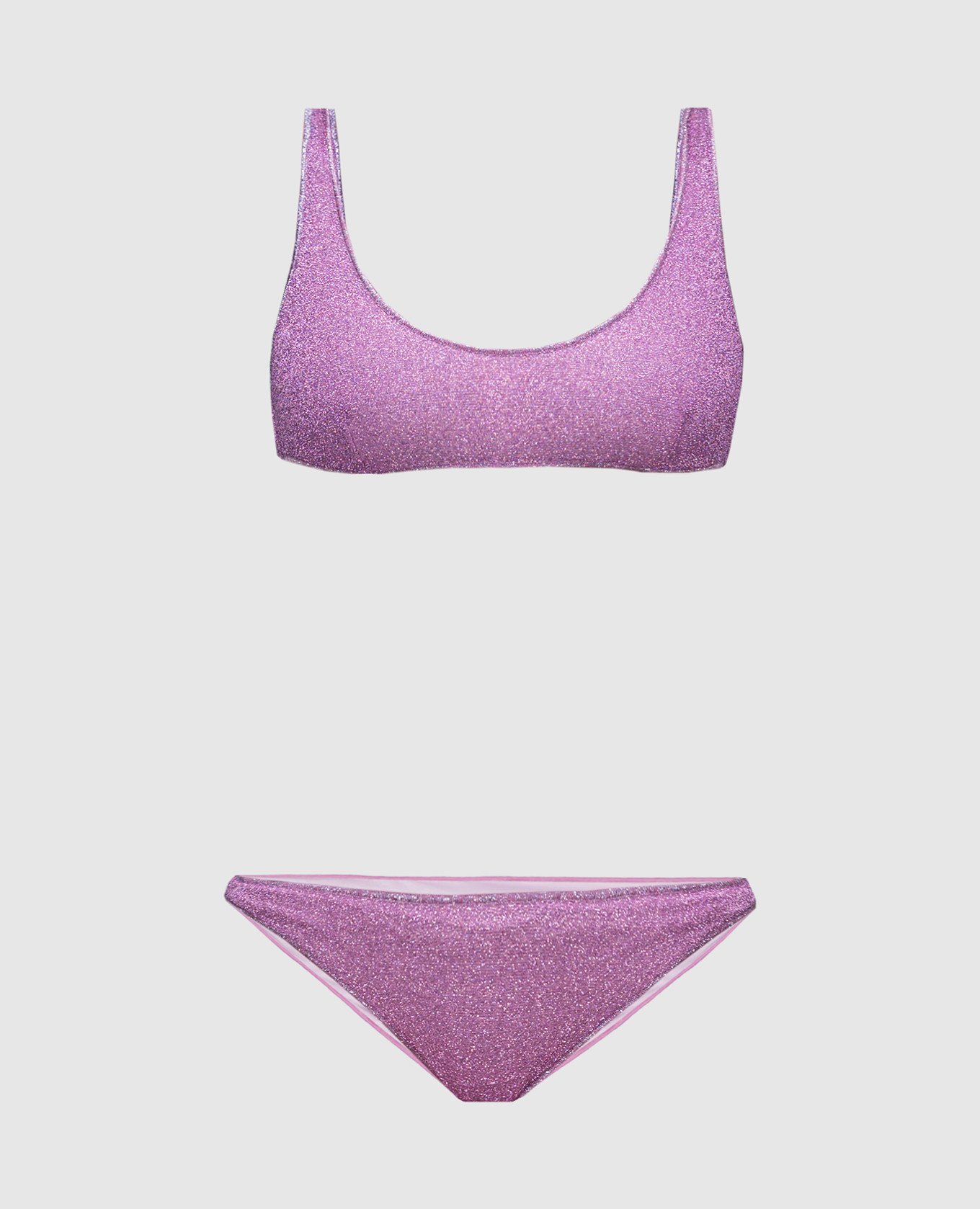 Lumière sporty purple swimsuit with lurex